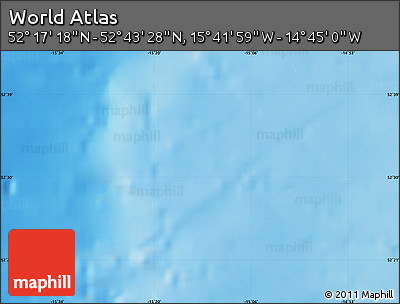 Physical Map of the Area around 52° 30' 23" N, 15° 13' 29" W