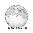 Outline Map of the Area around 52° 30' 23" N, 164° 49' 29" W, rectangular outline