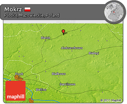 Physical 3D Map of Mokrz