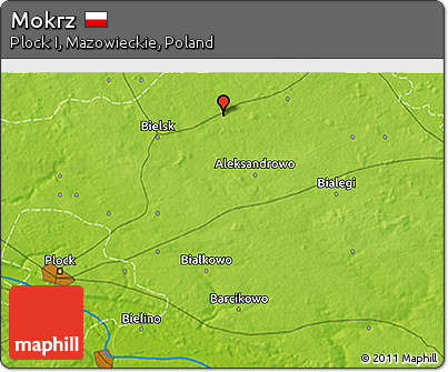 Physical 3D Map of Mokrz