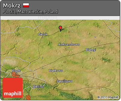 Satellite 3D Map of Mokrz