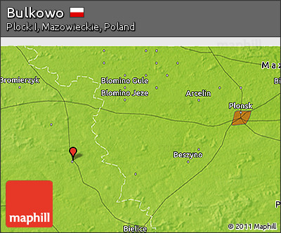 Physical 3D Map of Bulkowo