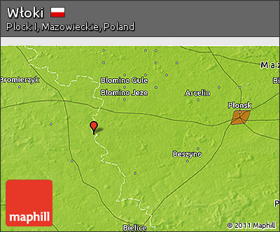 Physical 3D Map of Włoki