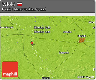 Physical 3D Map of Włoki