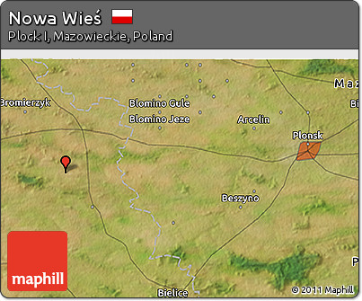 Satellite 3D Map of Nowa Wieś