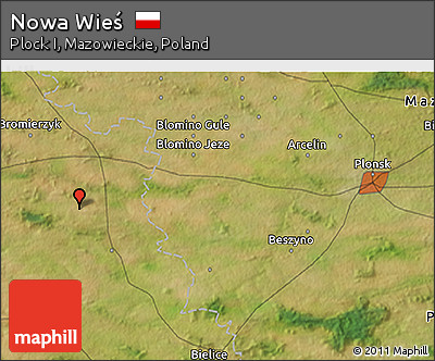 Satellite 3D Map of Nowa Wieś