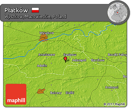 Physical 3D Map of Płatków