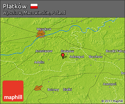 Physical 3D Map of Płatków
