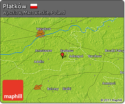 Physical 3D Map of Płatków
