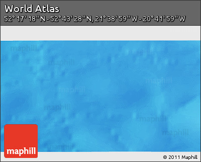 Shaded Relief 3D Map of the Area around 52° 30' 23" N, 21° 10' 29" W