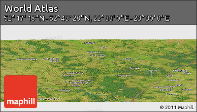 Satellite Panoramic Map of the Area around 52° 30' 23" N, 23° 1' 29" E