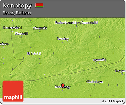 Physical 3D Map of Konotopy