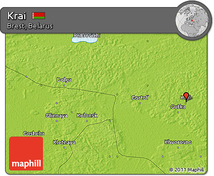 Physical 3D Map of Krai