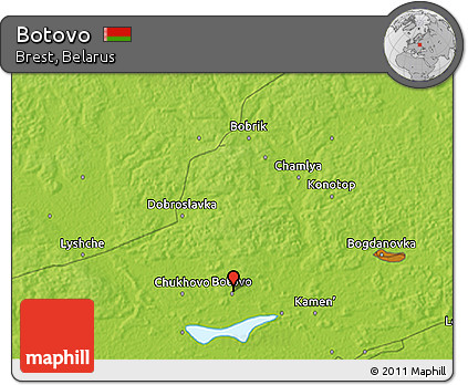 Physical 3D Map of Botovo
