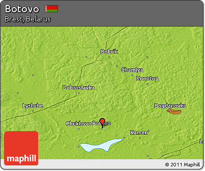 Physical 3D Map of Botovo
