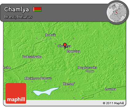 Political 3D Map of Chamlya