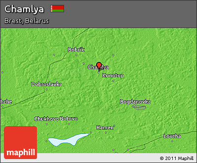 Political 3D Map of Chamlya