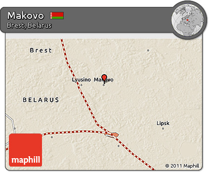 Shaded Relief 3D Map of Makovo