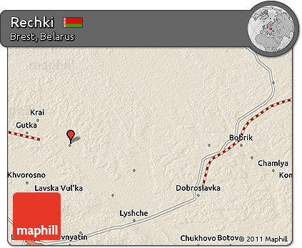 Shaded Relief 3D Map of Rechki