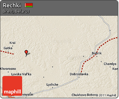 Shaded Relief 3D Map of Rechki