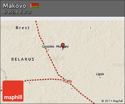 Shaded Relief 3D Map of Makovo