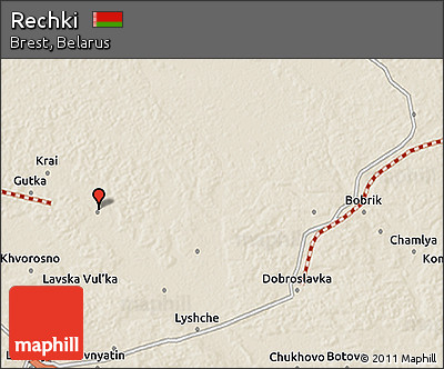 Shaded Relief 3D Map of Rechki