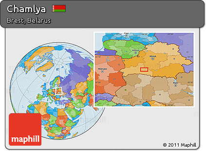 Political Location Map of Chamlya