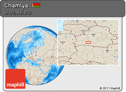 Shaded Relief Location Map of Chamlya