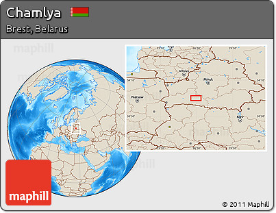 Shaded Relief Location Map of Chamlya
