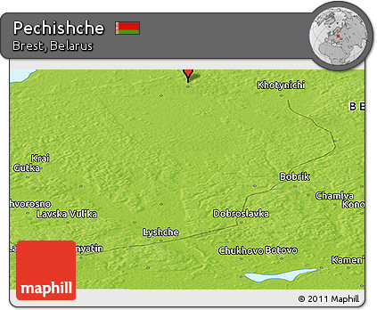 Physical Panoramic Map of Pechishche