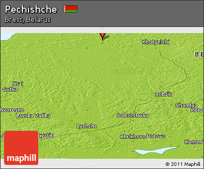 Physical Panoramic Map of Pechishche