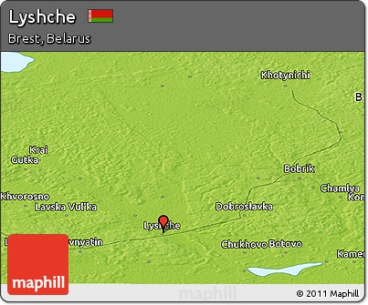Physical Panoramic Map of Lyshche