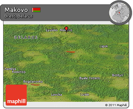 Satellite Panoramic Map of Makovo