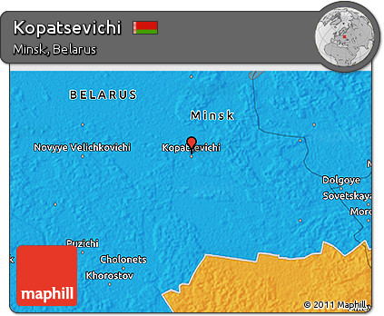 Political 3D Map of Kopatsevichi