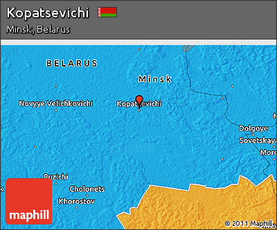 Political 3D Map of Kopatsevichi