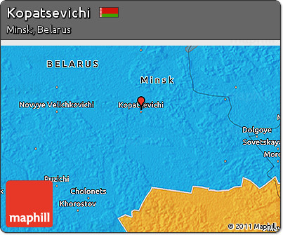 Political 3D Map of Kopatsevichi