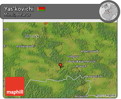 Satellite 3D Map of Yas'kovichi