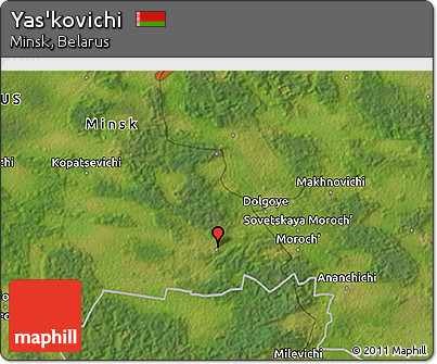 Satellite 3D Map of Yas'kovichi