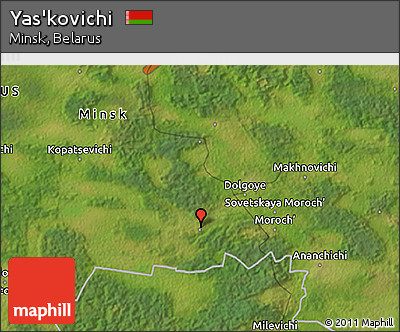 Satellite 3D Map of Yas'kovichi