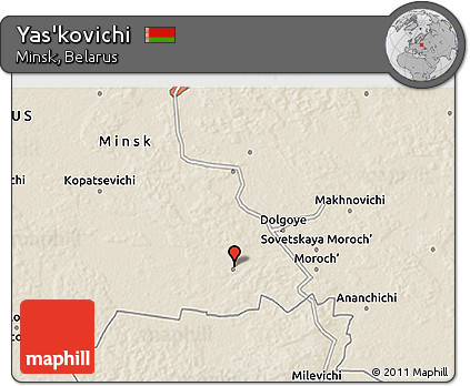 Shaded Relief 3D Map of Yas'kovichi
