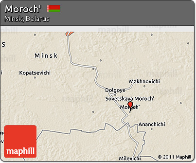 Shaded Relief 3D Map of Moroch'