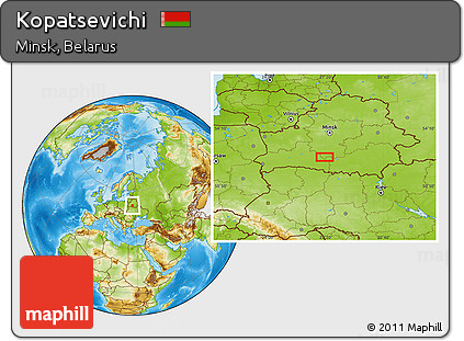 Physical Location Map of Kopatsevichi