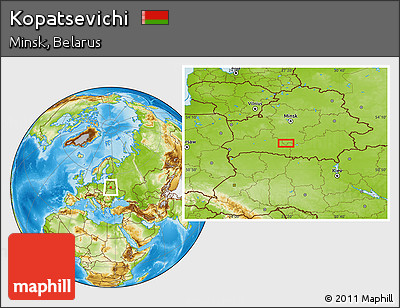 Physical Location Map of Kopatsevichi