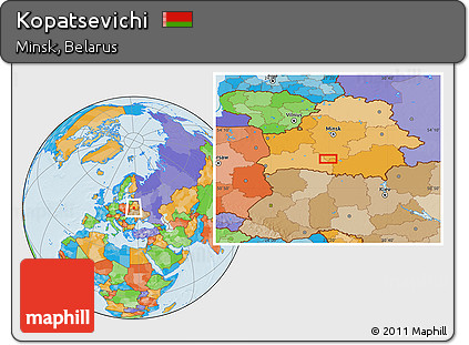 Political Location Map of Kopatsevichi