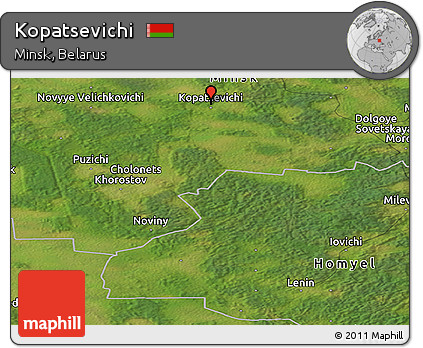 Satellite Panoramic Map of Kopatsevichi