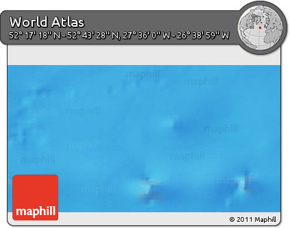Physical 3D Map of the Area around 52° 30' 23" N, 27° 7' 30" W
