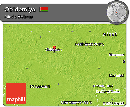Physical 3D Map of Obidemlya
