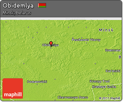 Physical 3D Map of Obidemlya