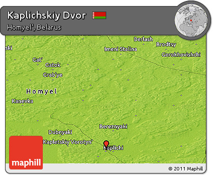 Physical Panoramic Map of Kaplichskiy Dvor