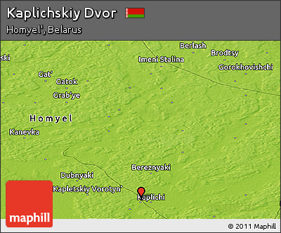 Physical Panoramic Map of Kaplichskiy Dvor
